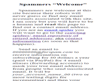 Tablet Screenshot of forspam.com